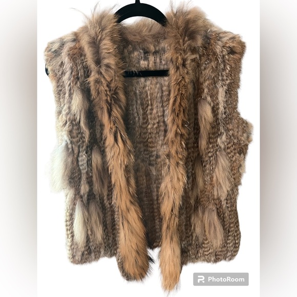 LoveToken 100% Rabbit Fur Vest - Size Women’s Small - Picture 3 of 7